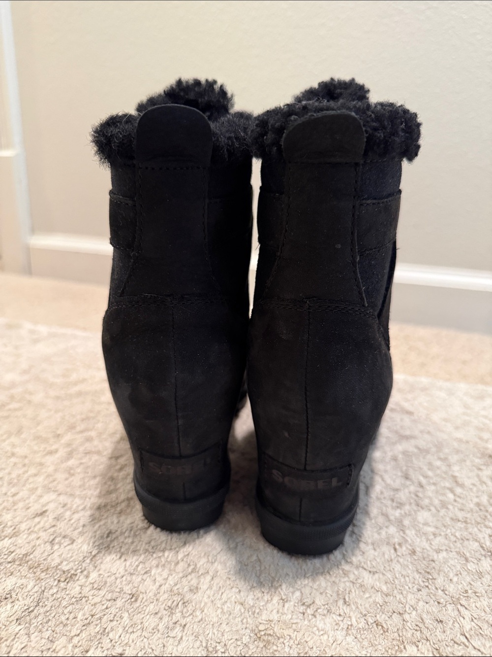 Sorel Joan of Arctic Wedge II Suede Lace Up Booties Size 6.5 - Picture 4 of 12